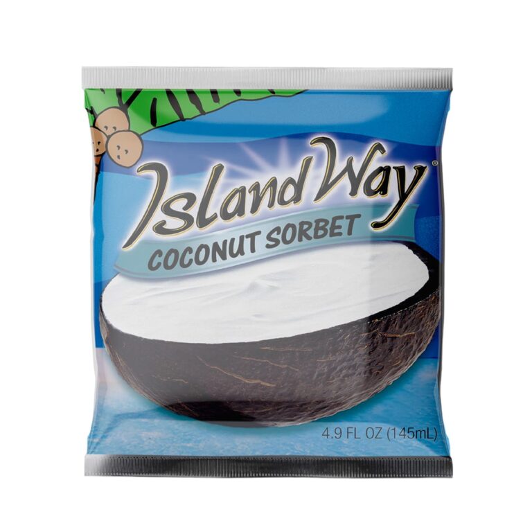 Packaging du sorbet Coconut Island Way – noix de coco naturelle