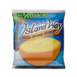 Emballage du sorbet Mango Orange Island Way – dessert glacé tropical en coque naturelle