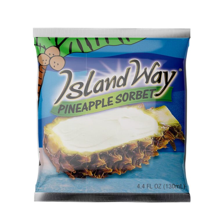 Visuel de l’emballage du sorbet Ananas Island Way – en coque d’ananas