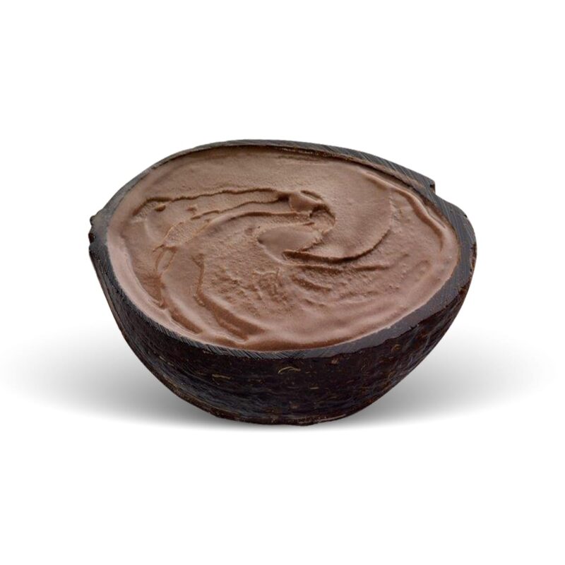 Sorbet Chocolate Coconut Island Way servi dans une coque de noix de coco naturelle