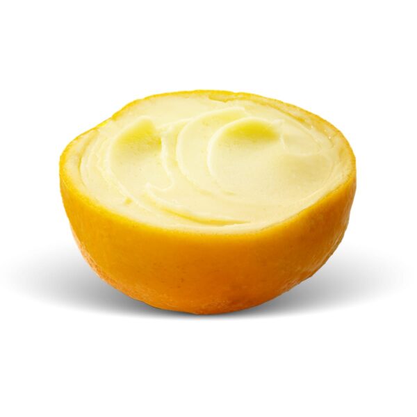 Sorbet Mango Orange Island Way servi dans une coque d’orange naturelle